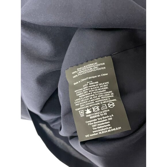 Tory Burch Womens Sheath Pencil Dress Size 2 Navy Blue Long Sleeve NWT $425 - Picture 9 of 15